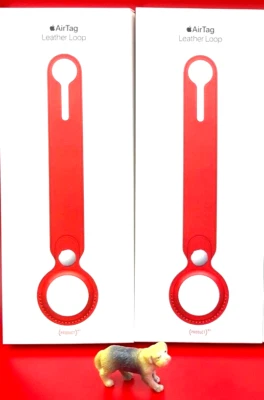 Apple AirTag Leather Loop (red) MK0V3ZM/A PRODUCT RED NEW SEALED✅❤️️ 2 Pack - Image 1 of 3