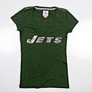 Camiseta de fútbol americano NY Jets ROSA brillante para mujer XS NUEVA SIN ETIQUETAS suave delgada - Imagen 1 de 6