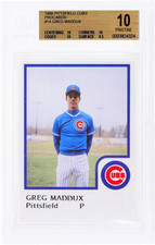 1986 Procards #14 Greg Maddux Pittsfield Cubs BGS 10 Rookie RC