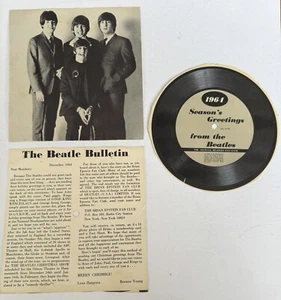 Vintage Beatles Fan Club Christmas Flexi Record 1964 - Picture 1 of 8