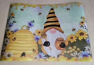 Spring Gnome Dishwasher Magnet Cover Bee Honey Floral Magnet Kitchen Decor Cute - Picture 1 of 5