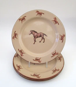 Set 3 piatti insalata Marble Canyon smaltati Western HORSE 8" - Foto 1 di 4
