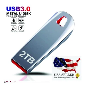Unità flash USB UDisk Super L-Mini metallo 2 TB USB 3.0 memoria disco portatile argento - Foto 1 di 4