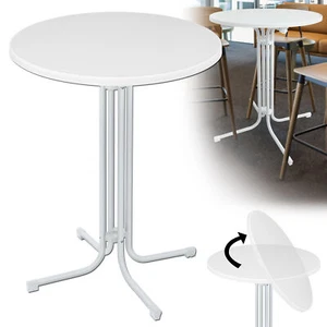 Stehtisch Klappbar Bistrotisch Klapptisch Gastronomie mit Verstellbare Füße Weiß - Bild 1 von 12
