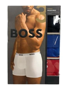 Hugo Boss 3 Pack Boxer Briefs Underwear Size M Cotton Stretch Fabric 50475282 - Picture 1 of 8