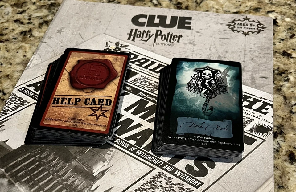 Harry Potter Clue 2008 repuestos 33 ayuda y 33 cartas oscuras Foto 1 de 1