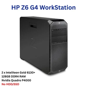HP Z6 G4 WORKSTATION: 2 x Intel Gold 6130, 128GB DDR4, NVIDA QUAD P4000 - NO HDD - Picture 1 of 3