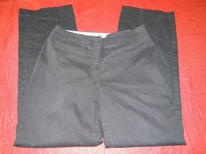 SZ 8 KHAKI PANTS BLACK TOMMY HILFIGER WOMENS STRETCH 1-POCKET EUC - Picture 1 of 7