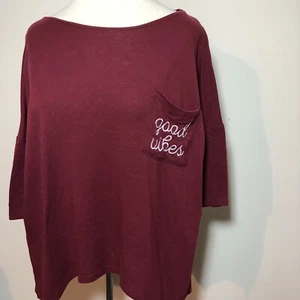 Jrs Fifth Sun Good Vibes Tee T-shirt Top Oversized XS Pocket Loose shark bite - Picture 1 of 6