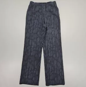 Missoni Womens Trousers Navy Blue IT 42 Straight Leg Wool Pants High Waist - Picture 1 of 11