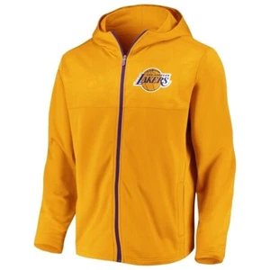 NBA Baloncesto Los Angeles Lakers Cremallera Completa Sudadera con Capucha Chaqueta Pequeña Amarilla Fanáticos - Imagen 1 de 8
