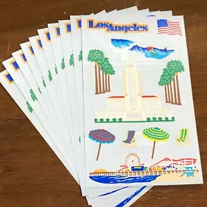 10 Mrs Grossmans Los Angeles Stickers Travel Vacation CA Southern Beach Surfing - Picture 1 of 4
