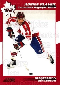 1992-93 Score Canadian Olympic Hero #11 Adrien Plavsic - Picture 1 of 1
