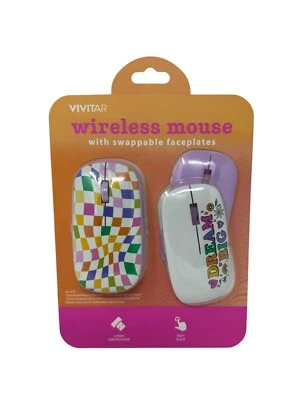 Wireless Mouse with USB and swappable faceplates And Soft Click New - Image 1 of 2