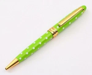 Penna a pois verde pastello a sfera - oro - ricaricabile - Foto 1 di 6