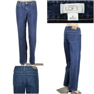 ANN TAYLOR LOFT Women's Size 8 Straight Leg 100% Cotton Jeans 31" Inseam GUC - Picture 1 of 12