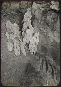 GEPLATZTES Glas magische Laterne Dia BETONIERTER GLAZIALSAND UM 1900 SILVERDALE LANCS - Bild 1 von 2