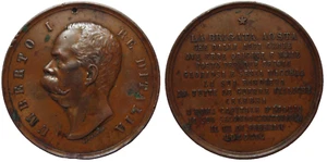Italien Medaille 1890, Umberto I., Zweihundertjahrfeier der Aosta-Brigade - Picture 1 of 11
