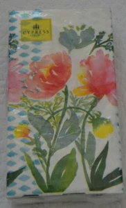 Paper Napkins WATERCOLOR POPPIES 3-Ply 32 by CYPRESS HOME Guest/Buffet NIP - Picture 1 of 3