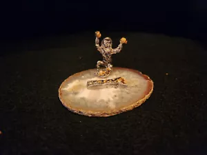 Gold Prospecting Scene - Miner ,Sluice Box,Quartz Rock, Gold Leafing, (POA492) - Picture 1 of 3