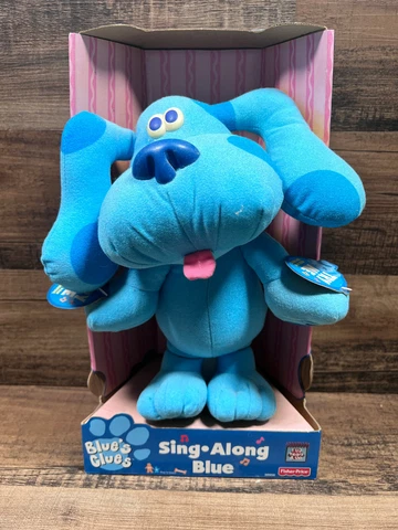 1997 Blues Clues Sing Along Blue Fisher Price New in Box Tags PLEASE READ DESC Cover