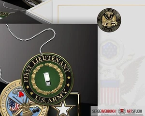 Customizable US Army First Lieutenant 5x7 Invitation Template DIGITAL DOWNLOAD - Photo 1 sur 3