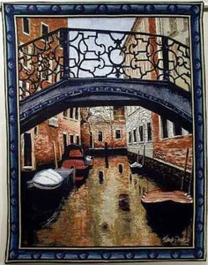 TAPESTRY, Venetian Canal, 41" x 53" - Picture 1 of 5
