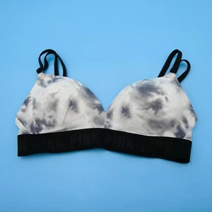 Victoria Secret Push Up Bra 34B Gray Tie Dye Wear Everywhere Wireless Lingerie - Picture 1 of 7