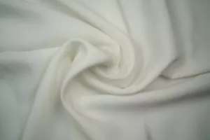 1+ Yard White Semi Sheer Thin Poly Blend Fabric 46" X 44" - Picture 1 of 2