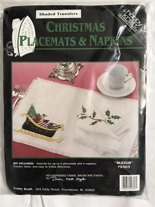 Trineo de transferencias sombreadas Hobby Kraft #9303 manteles y servilletas de Navidad para planchar - Imagen 1 de 3