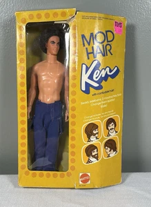 Vintage Barbie 1972 Mod Hair Ken Doll Mattel #4224 With Box - Picture 1 of 8