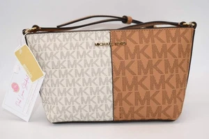 Bolso Bandolera Michael Kors Jet Set Pequeño Dos Tonos Logo en Ciervo Multi - Imagen 1 de 15