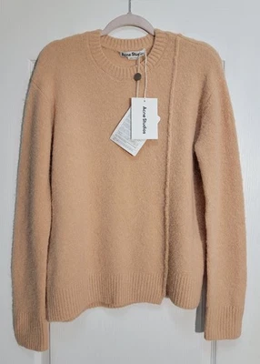 Suéter para mujer Acne Studios mediano naranja pálido lana alpaca dobladillo asimétrico nuevo con etiquetas Foto 1 de 4