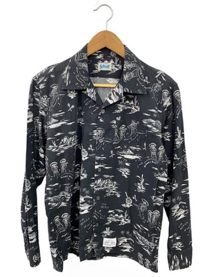 Camisa de manga larga Schott, talla S, algodón, negra, estampado integral, 3115081 Foto 1 de 4