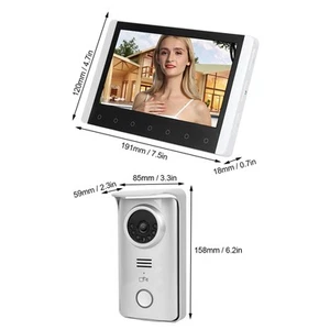 2.4G Wireless Video Intercom 7In Tft Lcd Doorbell Swipes Card Night Vision VA - Picture 1 of 12