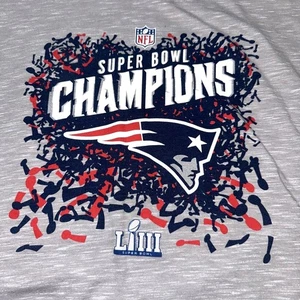 New England Patriots Shirt Womens Large NFL Football Super Bowl LIII Champions - Picture 1 of 6