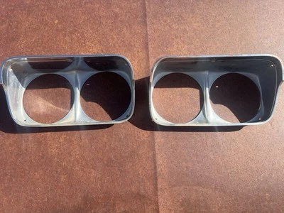 1968 CAPRICE** IMPALA  CHROME HEADLIGHT BEZELS LH & RH - Image 1 of 4