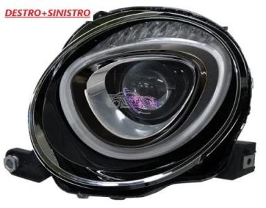 ARTICOLO AFTER MARKET COPPIA FARI FANALE PROIETTORE DX+SX PER FIAT 500 2015- CON MOTORE ELETT.PAR.NERA