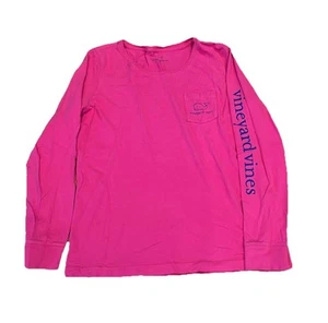 Camisa rosa ballena bolsillo manga larga pequeña Vineyard Vine’s para mujer - Imagen 1 de 5
