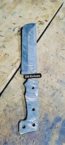 Custom Handmade Damaststahl Jagd Bowie Messer Rohling Klinge Messer mit Scheide - Bild 1 von 9