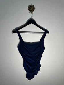 Damen Scrunch Badeanzug Größe M Blau - Bild 1 von 2