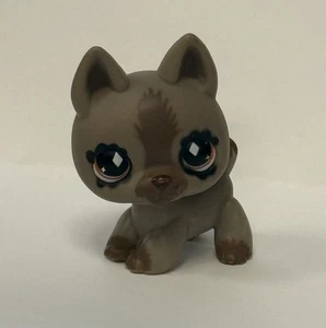 Auténtico Littlest Pet Shop LPS #491 PERRO PASTOR ALEMÁN ojos marrones diamante 2007 - Imagen 1 de 3