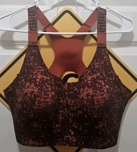 Damen Brooks Running Dare Racerback 2.0 Run BH Rot Glitch Print 40DD  - Bild 1 von 2