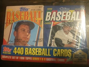 1996 Topps Baseball Complete Set Factory Sealed Cereal Boxes I & II - Bild 1 von 4