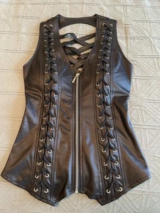 Zipper Corset Top Small With Back Accent - Picture 1 of 4