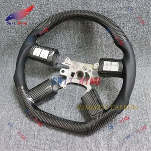 Real Carbon Fiber Steering Wheel for Dodge Challenger SRT8 Chrysler 300c 05-10 - Picture 1 of 10