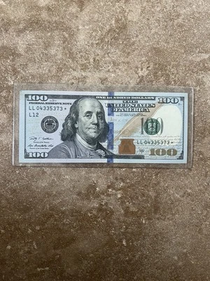 $100 BILL NOTE STAR UNCIRCULATED YEAR 2009A  BANK OF  SAN FRANCISCO - Image 1 of 2