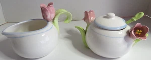 Crema y azucarero Avon Elegant Flooms flor tulipán - Imagen 1 de 14