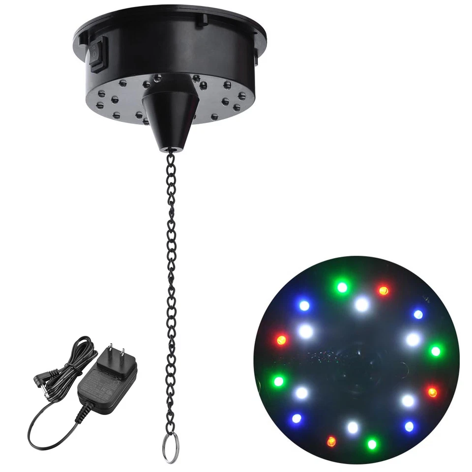 Yescom Disco Ball Motor Rotating 6RPM 18 RGBW LED Lights for 6"-12" Mirror Ball - Image 1 of 4