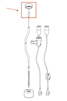 FLOS Parentesi Ricambio rosone completo
